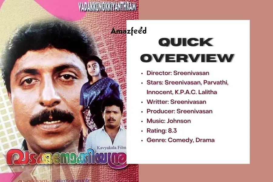 Vadakkunokkiyantram (1989) Top 50 Best Malayalam Movies