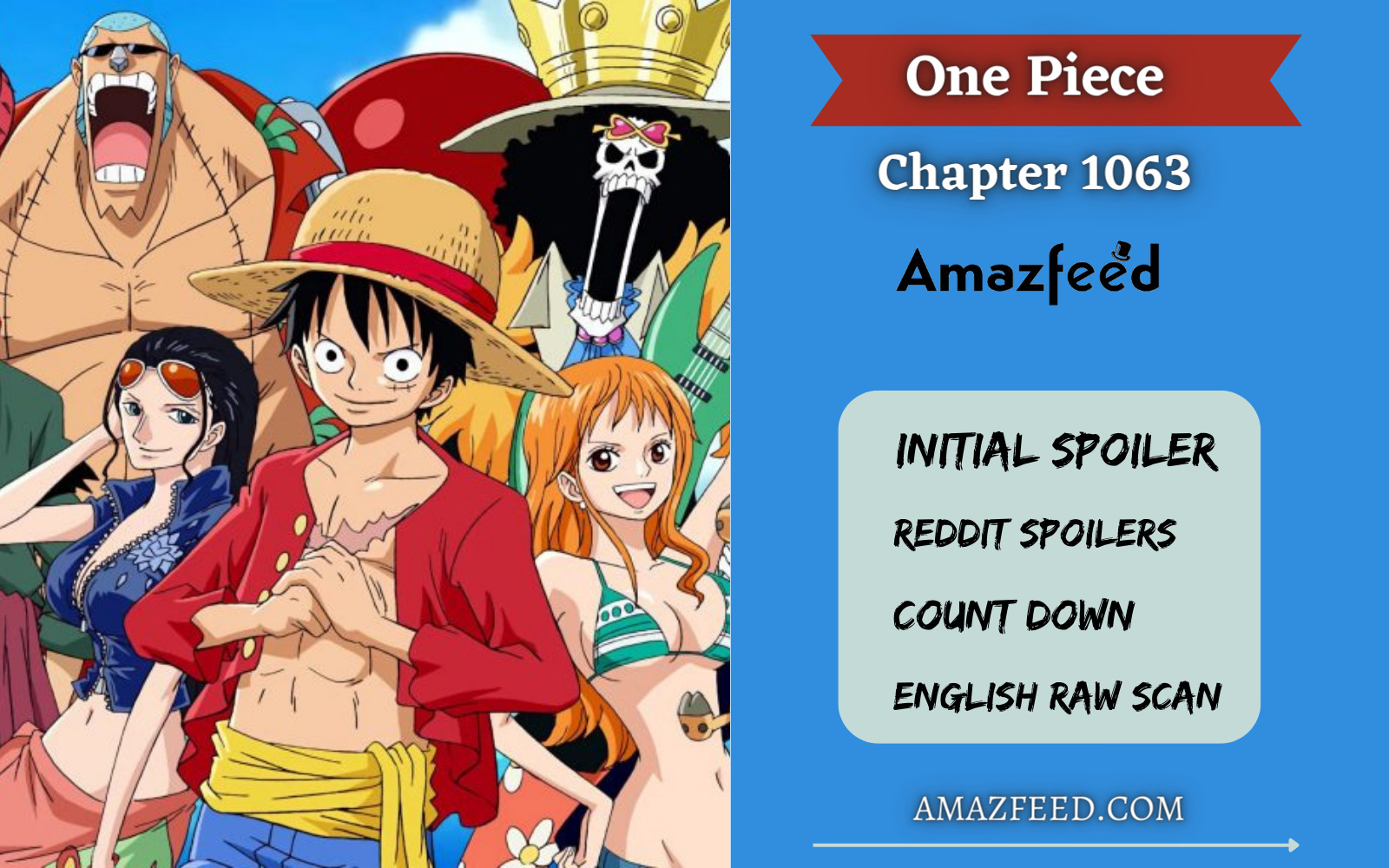 ONE PIECE【Chapter 1062】Spoilers, Release Date, Manga Raw