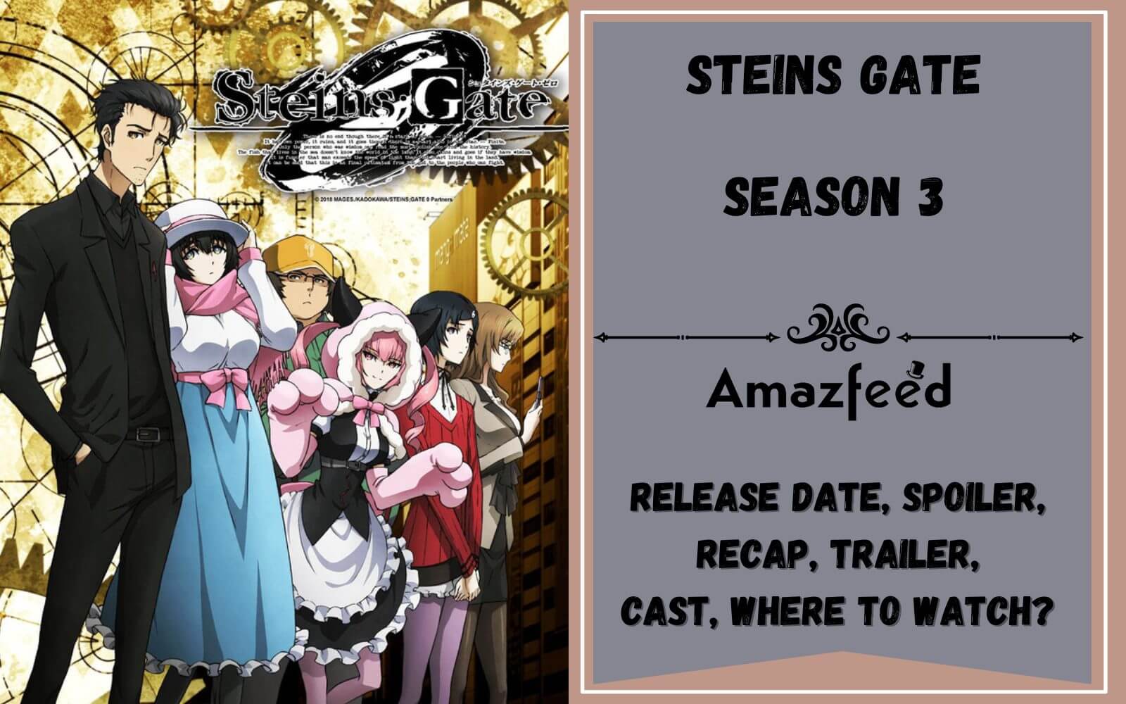 Steins;Gate (3ª Temporada) NOVA TEMPORADA? 