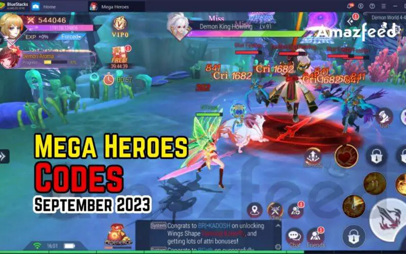Mega Heroes codes September 2023