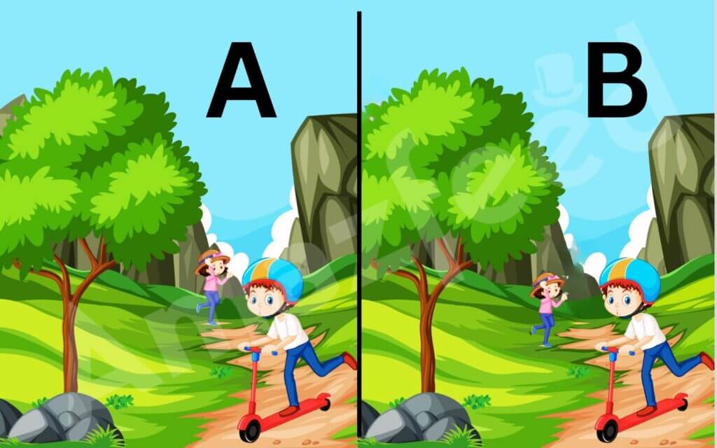 Only 4% of people are really brilliant and can spot two differences in just 12 seconds. (1)