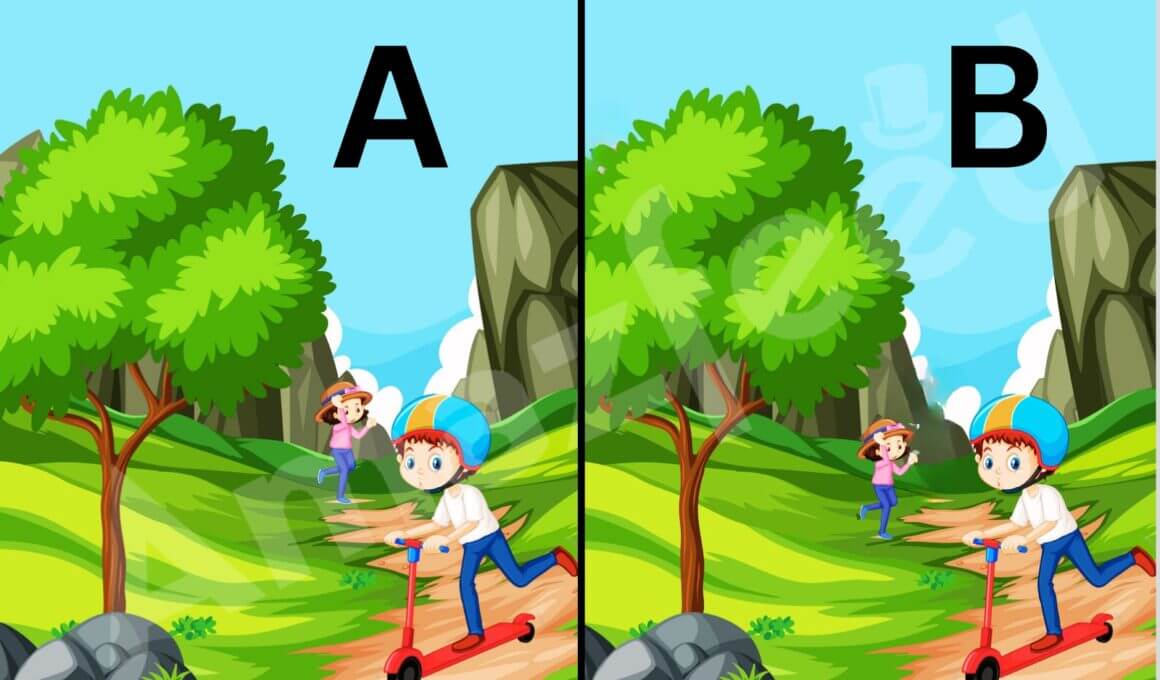 Only 4% of people are really brilliant and can spot two differences in just 12 seconds. (1)