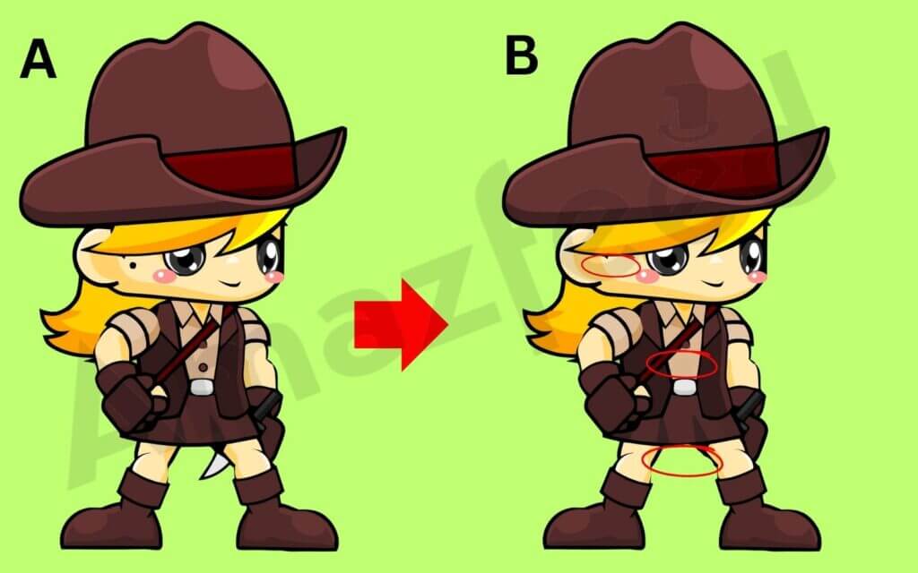 Optical Illusion A Boy Images Have Three Differences, But Only 1% People Can Locate Them In 15 Seconds. (1)