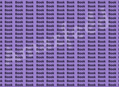 Optical Illusion Can You Find the Word “Black” Among “Book” in 07 Seconds
