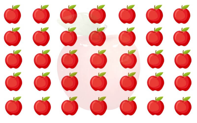 Optoical Illusion How many Apple there