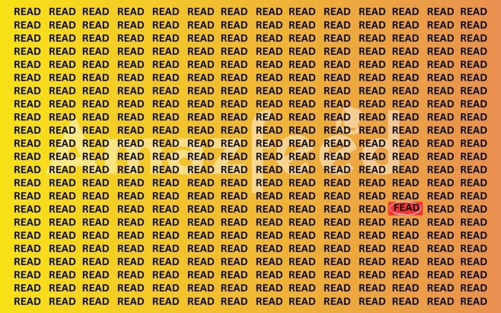 Did you Spot the Hidden Word "FEAD"