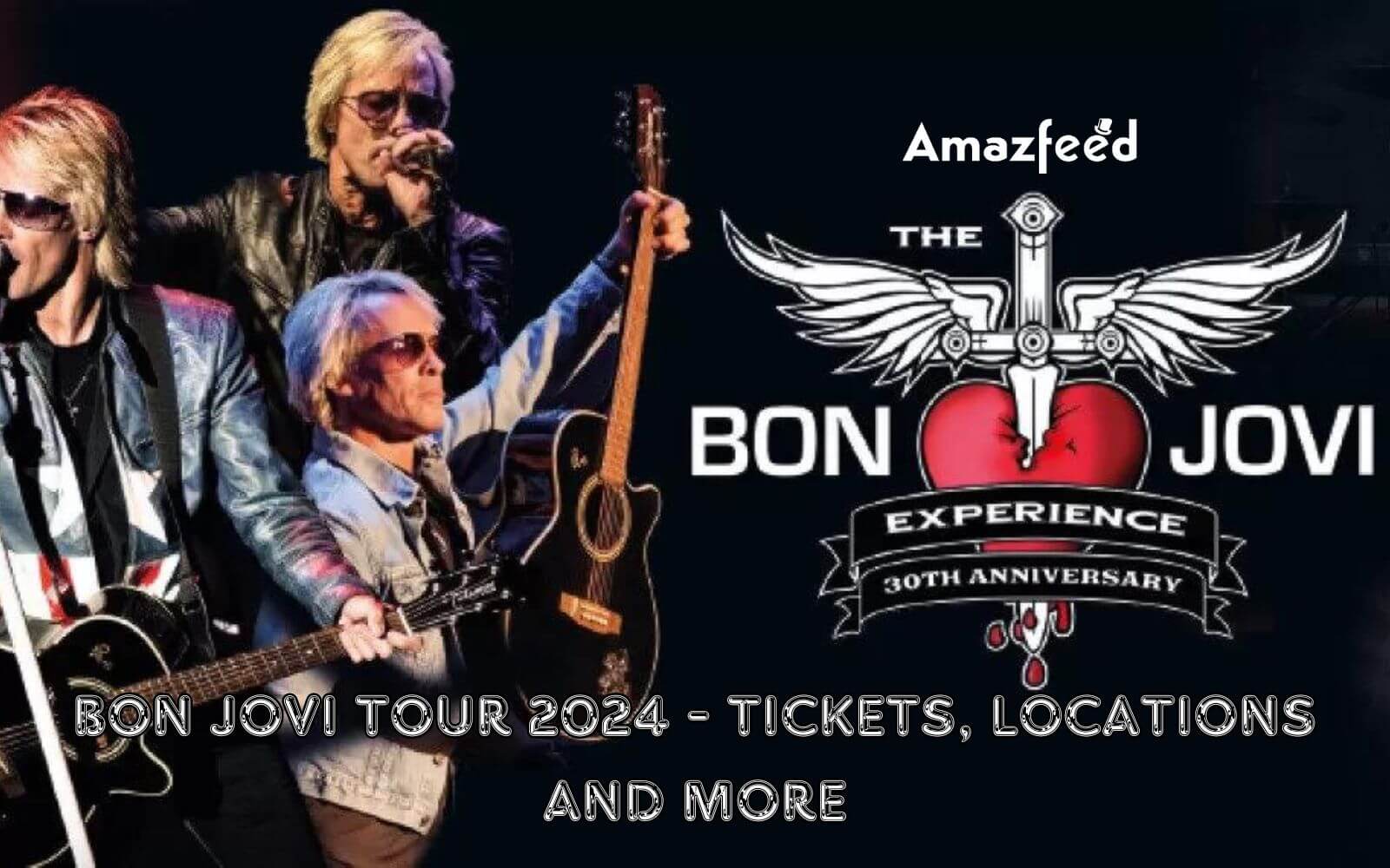Bon Jovi:Tour '84 (impresión Trasera) - Camiseta Negra